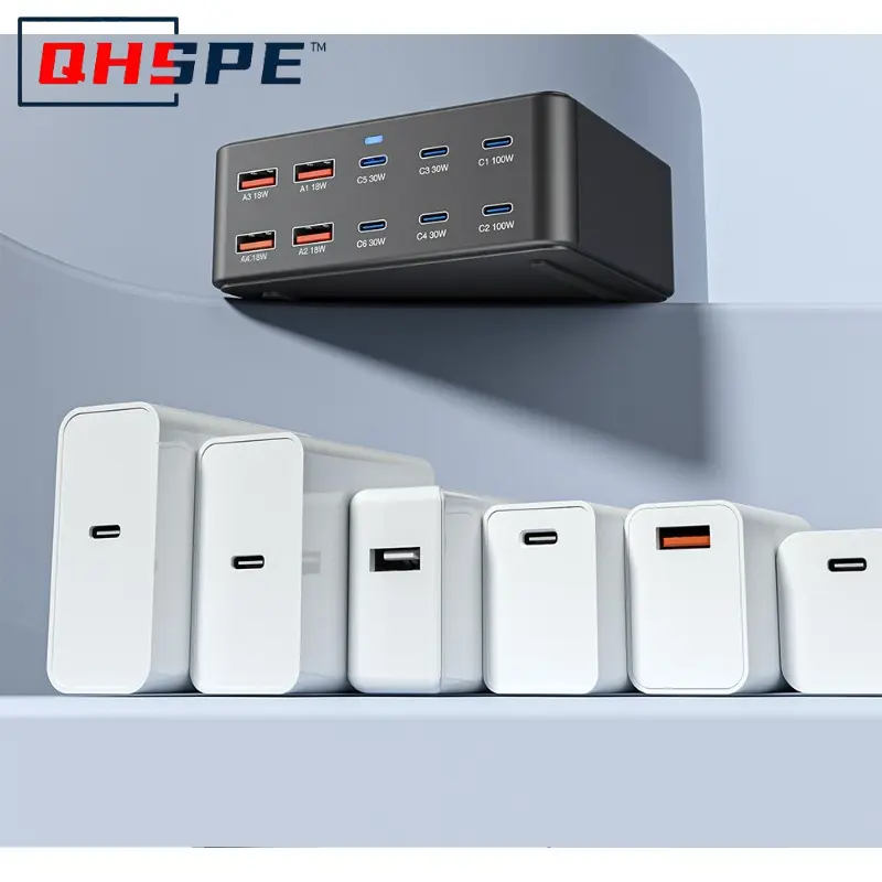 300W GaN Fast Charging Station 6-Port - PD3.0/QC4.0 Super Fast Charger for iPhone iPad MacBook Laptop All in One