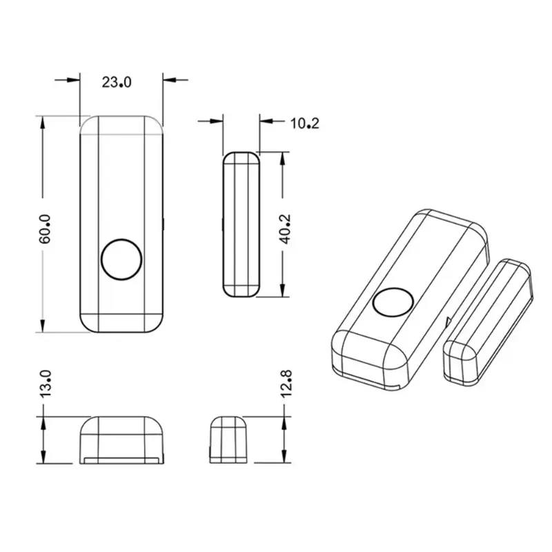Wireless Door Magnetic Detector, Door and Window Magnetic Induction Door Opening and Closing Alarm, Intelligent Anti-theft Alarm
