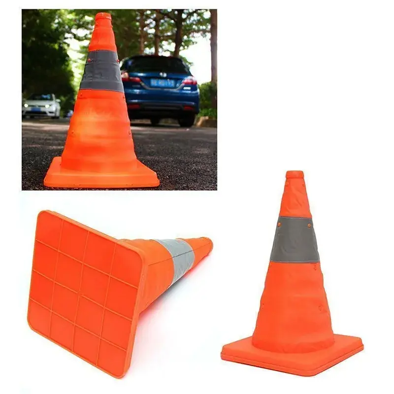 30cm ANSI Certified Traffic Cones | Reflective Collapsible Safety Cone for Road/Construction | Waterproof Foldable