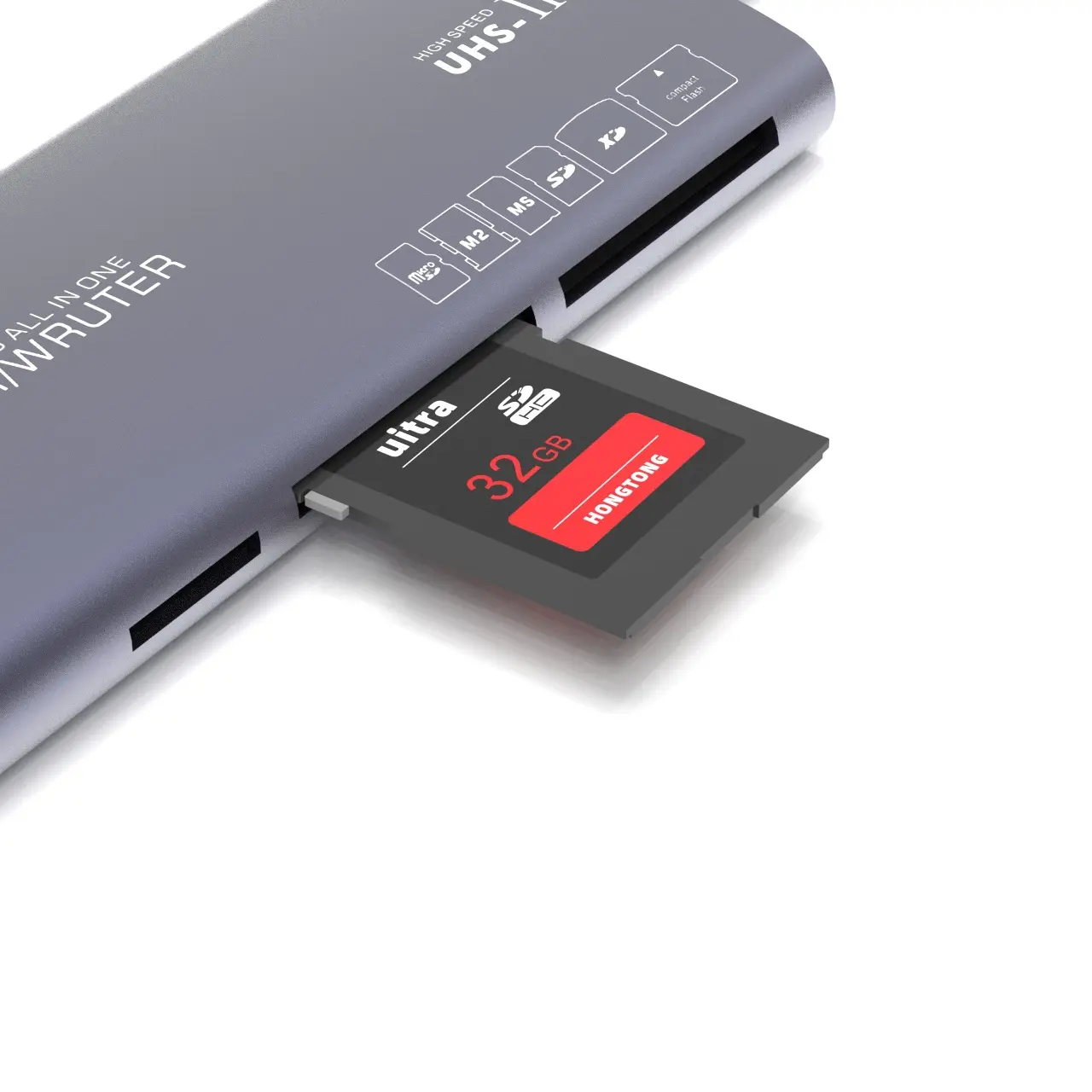 Usb High-speed Ms Multi-functional Cf Card Reader, Sd Aluminum Alloy Tf Computer Six-in-one Xd Card Reader