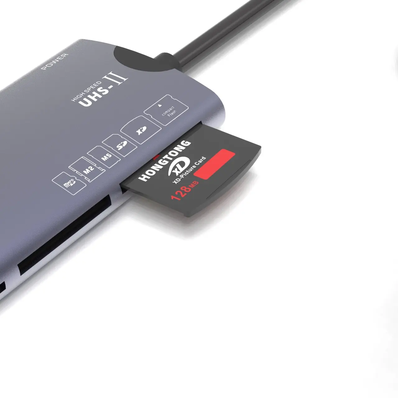 Usb High-speed Ms Multi-functional Cf Card Reader, Sd Aluminum Alloy Tf Computer Six-in-one Xd Card Reader