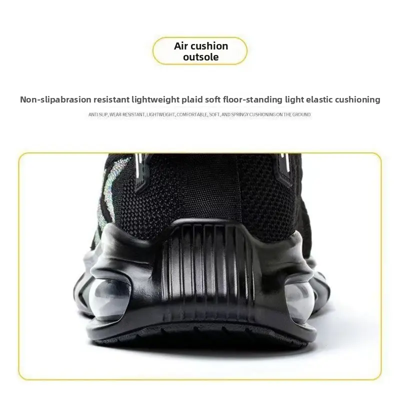 Summer Labor Protection Shoes Are Breathable, Anti Smashing, Anti Puncture, Lightweight and Comfortable with Steel Toe Caps