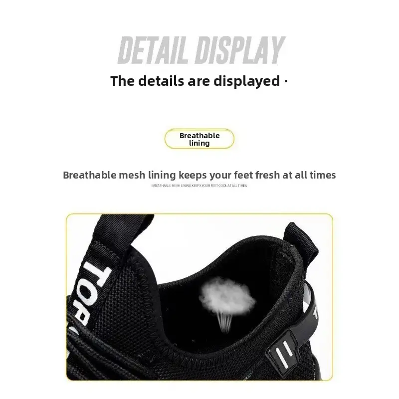 Summer Labor Protection Shoes Are Breathable, Anti Smashing, Anti Puncture, Lightweight and Comfortable with Steel Toe Caps