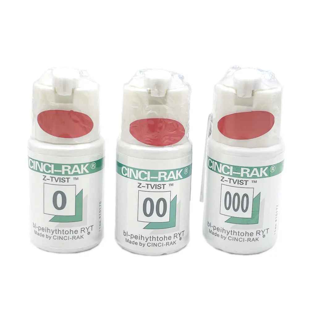 Dental Thread Disposable Gingival Retraction Cord Knitted Cotton Gum Line Dentist Material 1 Bottle Size 0 00 000