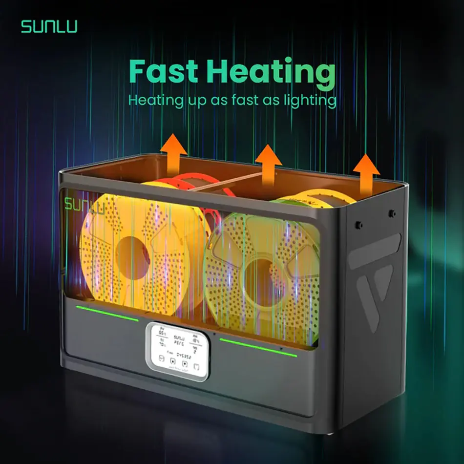 SUNLU S4 3D Filament Dryer Support PLA PETG PLA + 4 Rolls 1KG 1.75/2.85/3MM Filament Gear Easy Operation Free And Fast Shipping