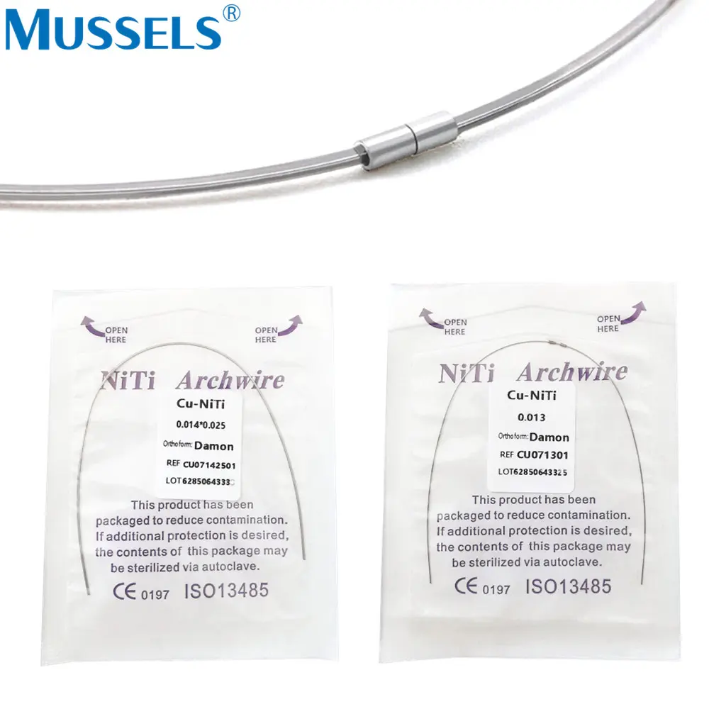 10Packs Orthodontic Arch Wires Dental Cu-NiTi Supper Elastic Archwire Copper Nickel Titanium With Stops Damon Form Round Dentist