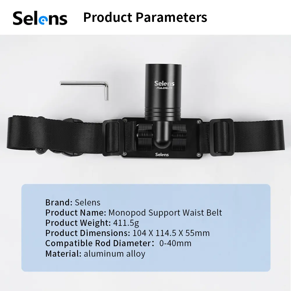 Selens Camera Accessories waistband Strap Follow Focus Aluminum Ring waist Belt Strap Mount Adjustable Action Camcorder Camera