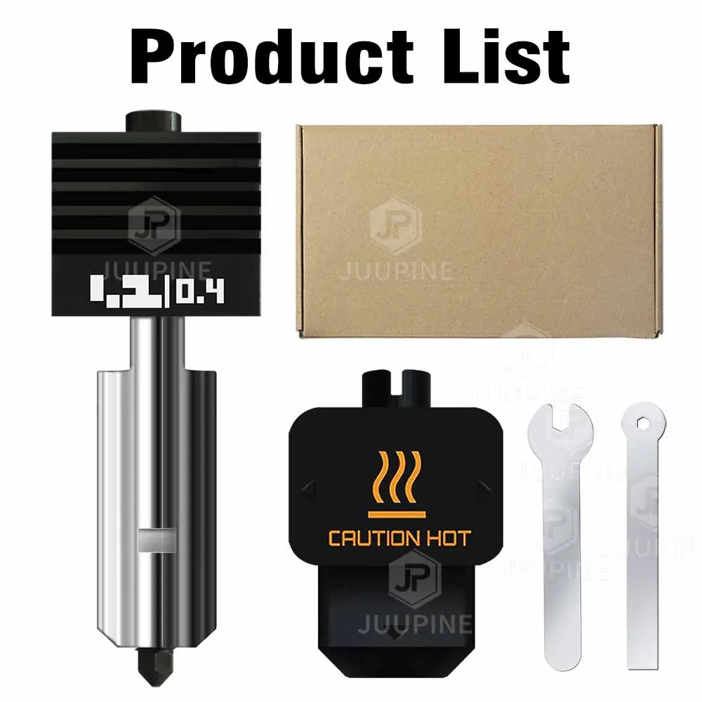Replaceable For Bambu Lab H2D Hotend Kit with 0.2/0.4/0.6/0.8mm Hardened steel Nozzle Replace Hotend Kit For Bambu Hotend kit