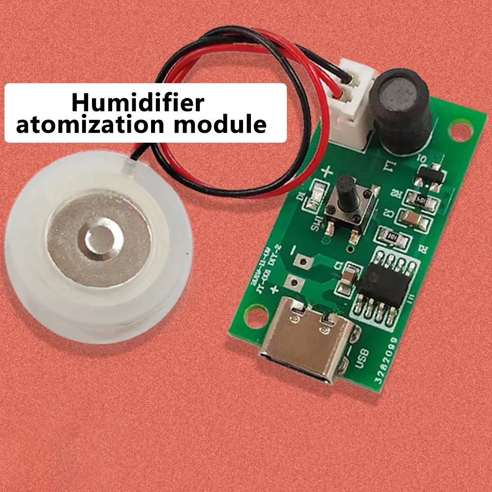 Ultrasonic Atomization Maker 20mm 113KHz Mist Atomizer DIY Humidifier with PCB DC3-12V Mini USB Humidifier Module