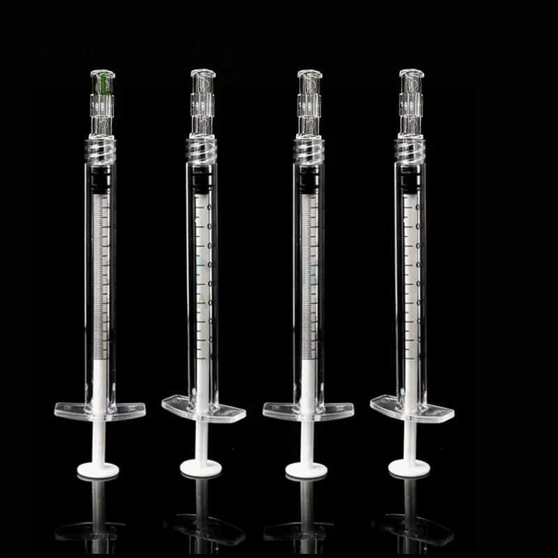 Leak Proof Double Helix Medical Sterile Luer Lock Adapter 10-100PCS Transparent Plastic Syringe Connector Tool Parts