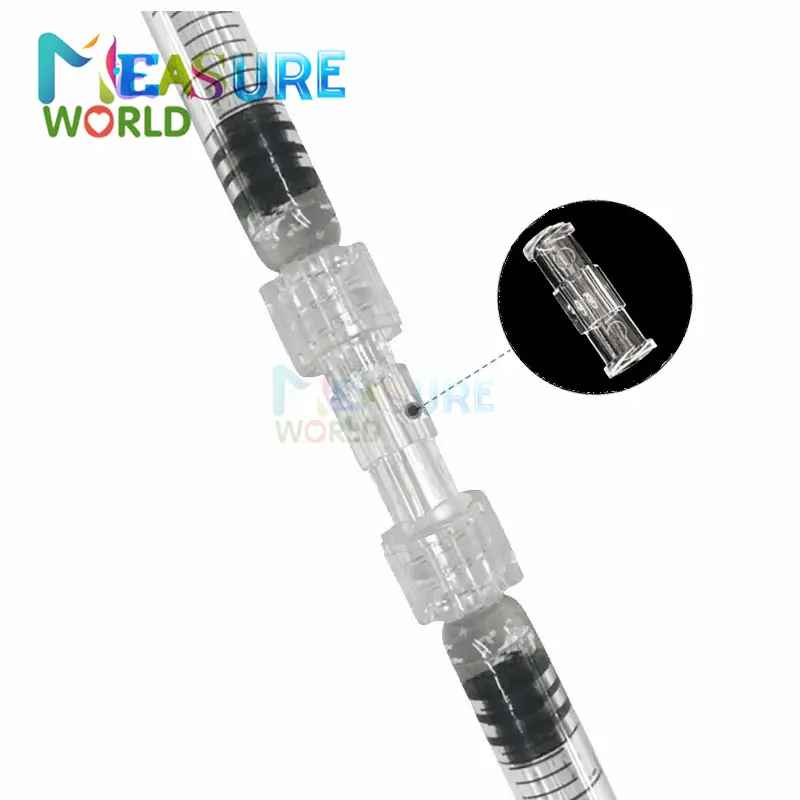 Leak Proof Double Helix Medical Sterile Luer Lock Adapter 10-100PCS Transparent Plastic Syringe Connector Tool Parts
