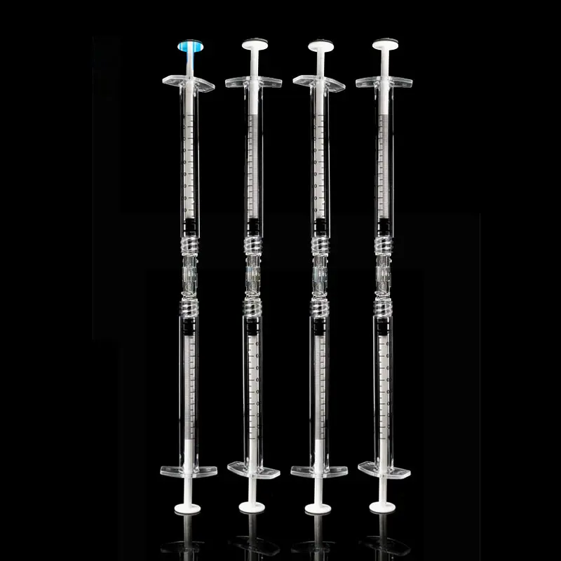 Leak Proof Double Helix Medical Sterile Luer Lock Adapter 10-100PCS Transparent Plastic Syringe Connector Tool Parts