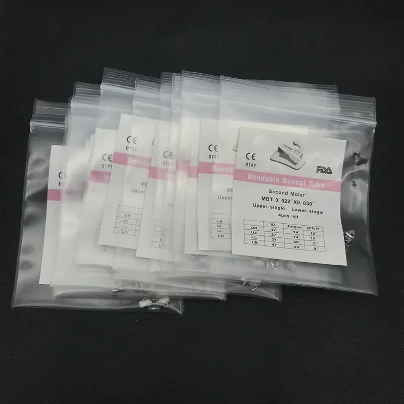 10 Bags Orthodontic Dental Buccal Tube Bondable Roth/MBT/Edgewise 0.022 1st/2nd Dentistry Materials