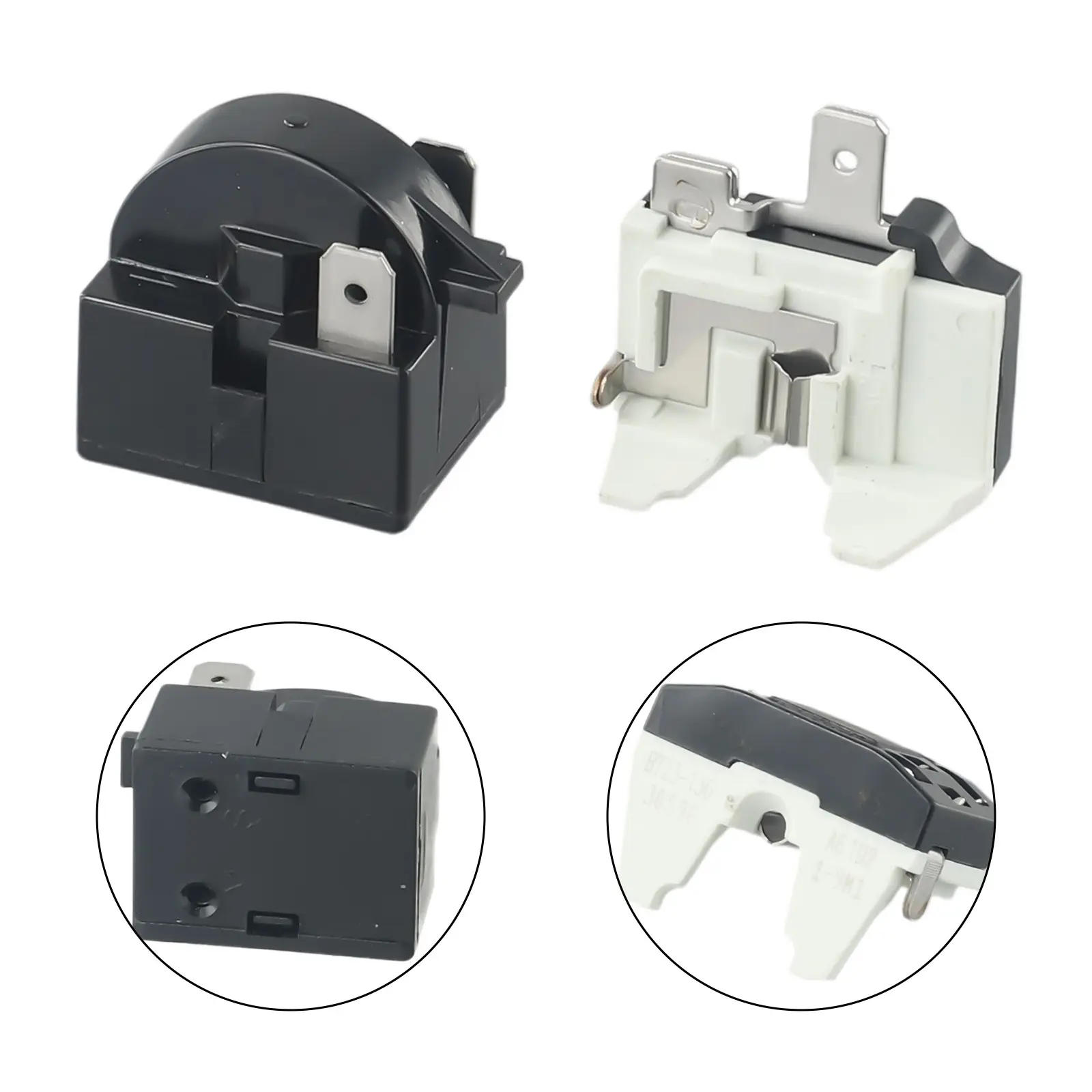 1pc Refrigerator Starter Overload Protector For Refrigerator PTC Start Relay 1/2 Pin 15 Ohm + 1/6H Compressor Overload Protector