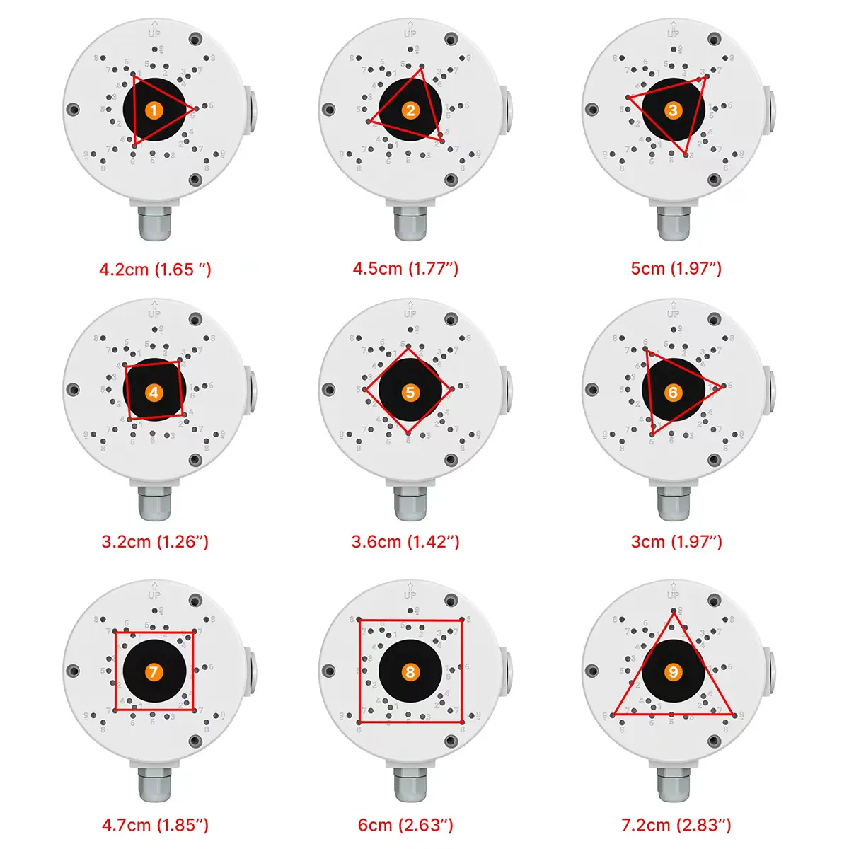 CCTV Camera Junction Box Waterproof Accessories Mount Base For All Kind Of Security Surveillance  Installation