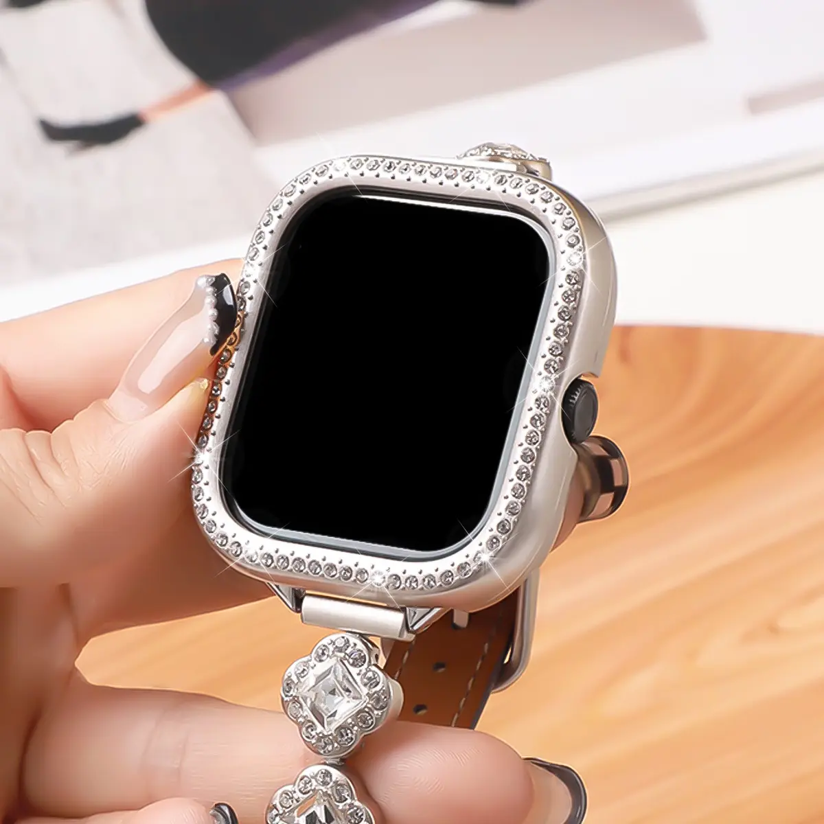 1pc Rhinestone Decor PC Case For Xiaomi Redmi Watch 5 4 Diamond Bumper Protector Frame Shell Cover for Redmi Watch4 Accessorie