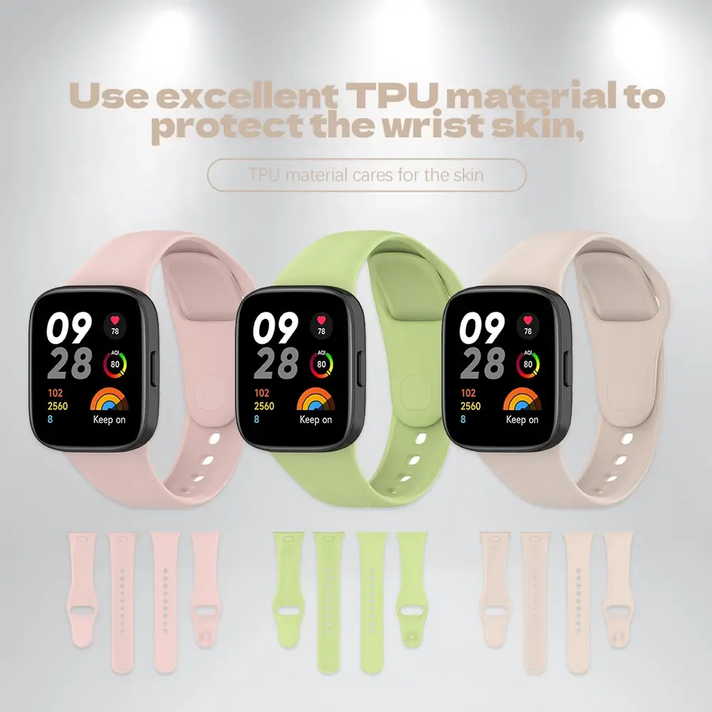 WatchBand Strap For Redmi Watch 3 SmartWatch Band Silicone WristBand Bracelet For Xiaomi Redmi3 Accessories Belt Correa