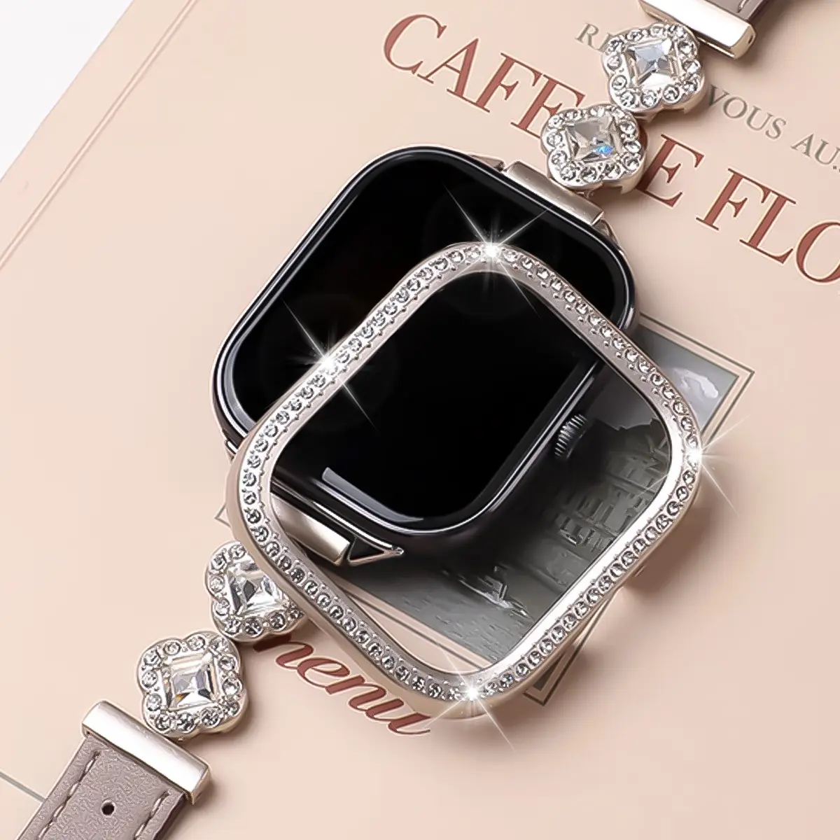 1pc Rhinestone Decor PC Case For Xiaomi Redmi Watch 5 4 Diamond Bumper Protector Frame Shell Cover for Redmi Watch4 Accessorie
