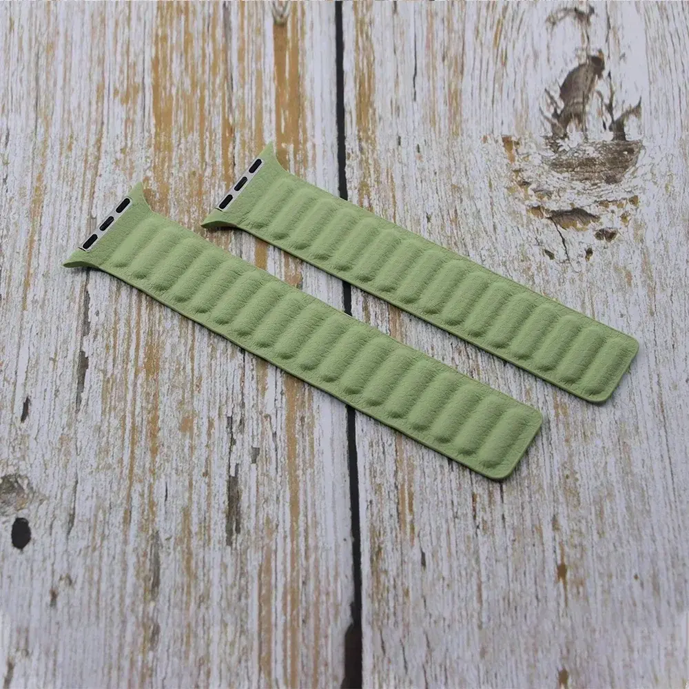 Leather Strap for Apple Watch Band 45mm 46mm 44mm 40mm Original Magnetic Loop Link Bracelet iWatch Ultar2 49mm 10 9 8 7 6 SE 3