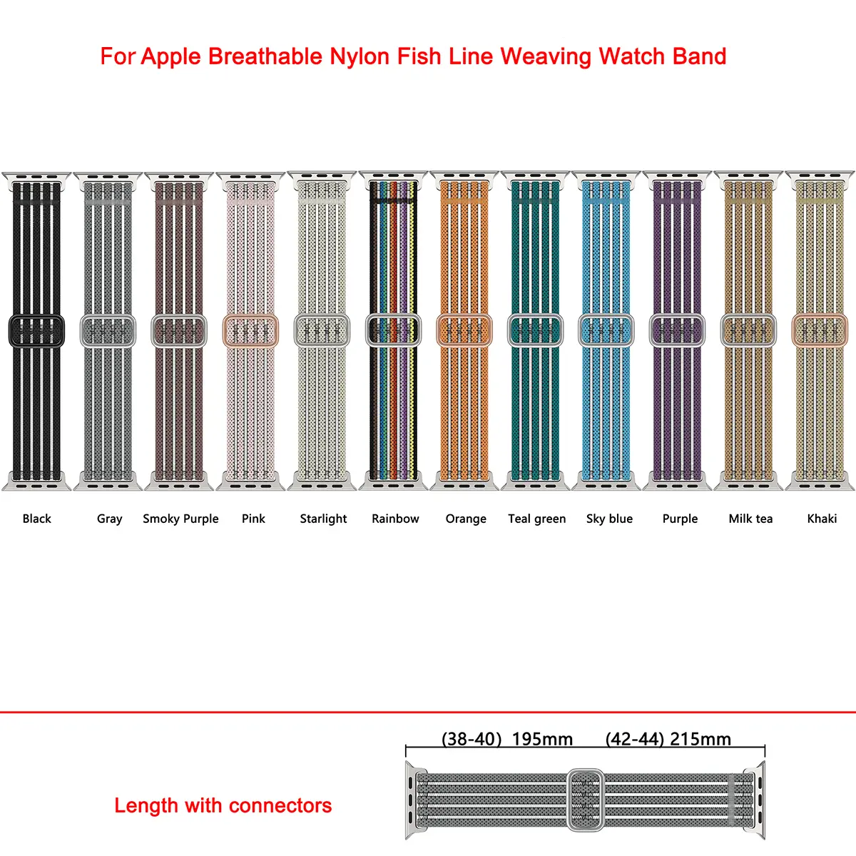Nylon Loop For Apple Watch ultra 2 Band 49mm 44mm 45mm 40mm 41mm 42mm 46mm Scrunchie bracelet iwatch Series 10 9 6 7 8 se strap
