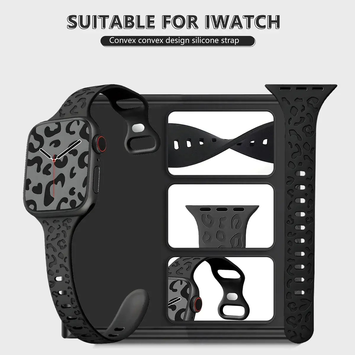 Slim Strap For Apple Watch Band 40mm 41mm 42mm 38mm 49 44mm 45mm Engraved Silicone bracelet Correa Series 8 7 6 9 5 4 3 SE Ultra
