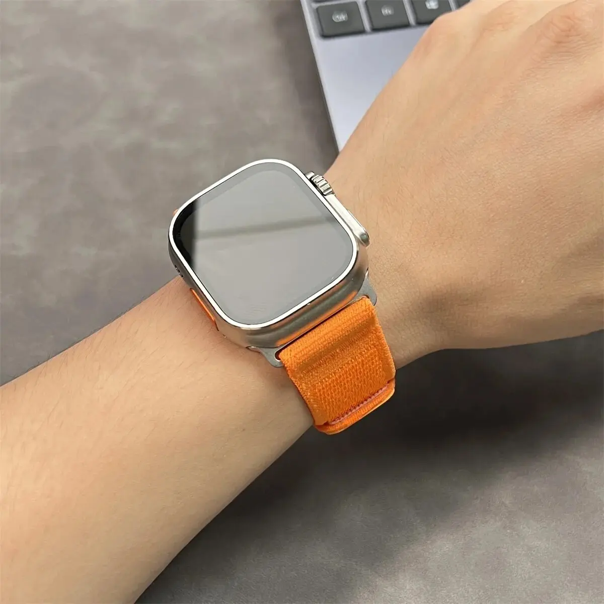 Nylon Leather Strap for Apple Watch Band Ultra 49mm 44mm 45mm 42mm 41mm 40 38mm Sport Watchband Iwatch Serise 9 8 7 6 5 Bracelet