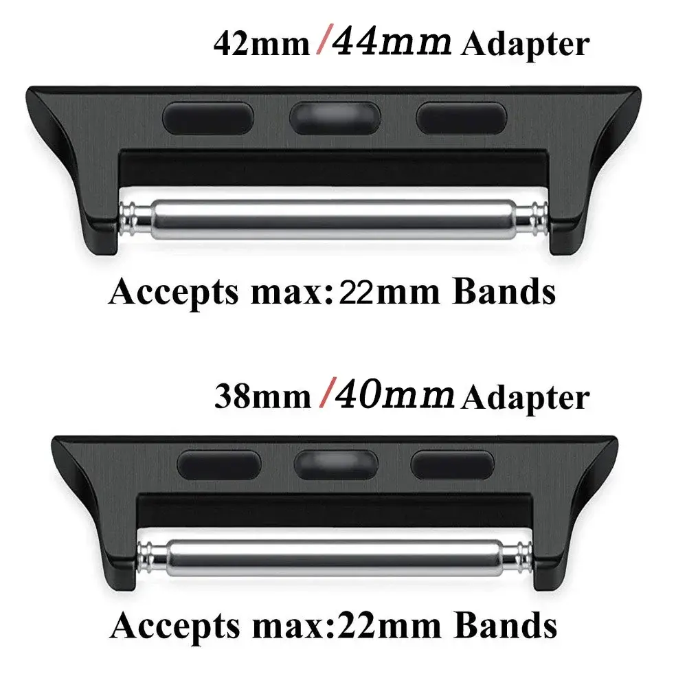 Connector Adapter for Apple Watch Series 6 40mm Band Connectors for Apple Watch 44mm 45/41mm Stainless Steel 8 7 SE 5 4 3 9