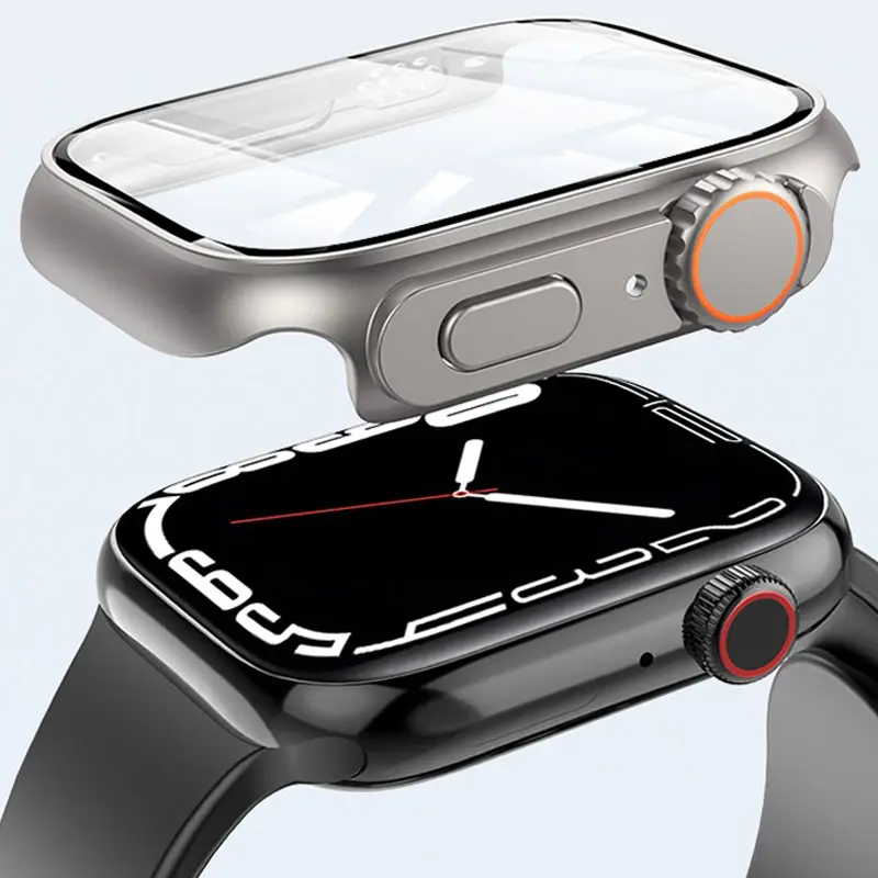 Case+Strap For Apple Watch Band 45mm 44mm 41mm 42 40mm Smart Silicone Bracelet Iwatch Series 3 4 5 6 Se 7 8 Change To Ultra Case