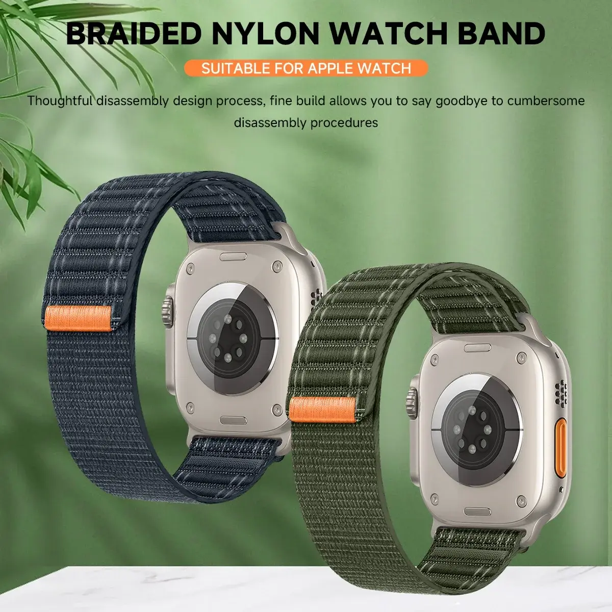 Nylon Strap For Apple Watch Band Ultra 2 49mm 45mm 41mm 44mm 42mm 38mm Wave pattern Bracelet For iWatch Series 9 8 7 6 5 4