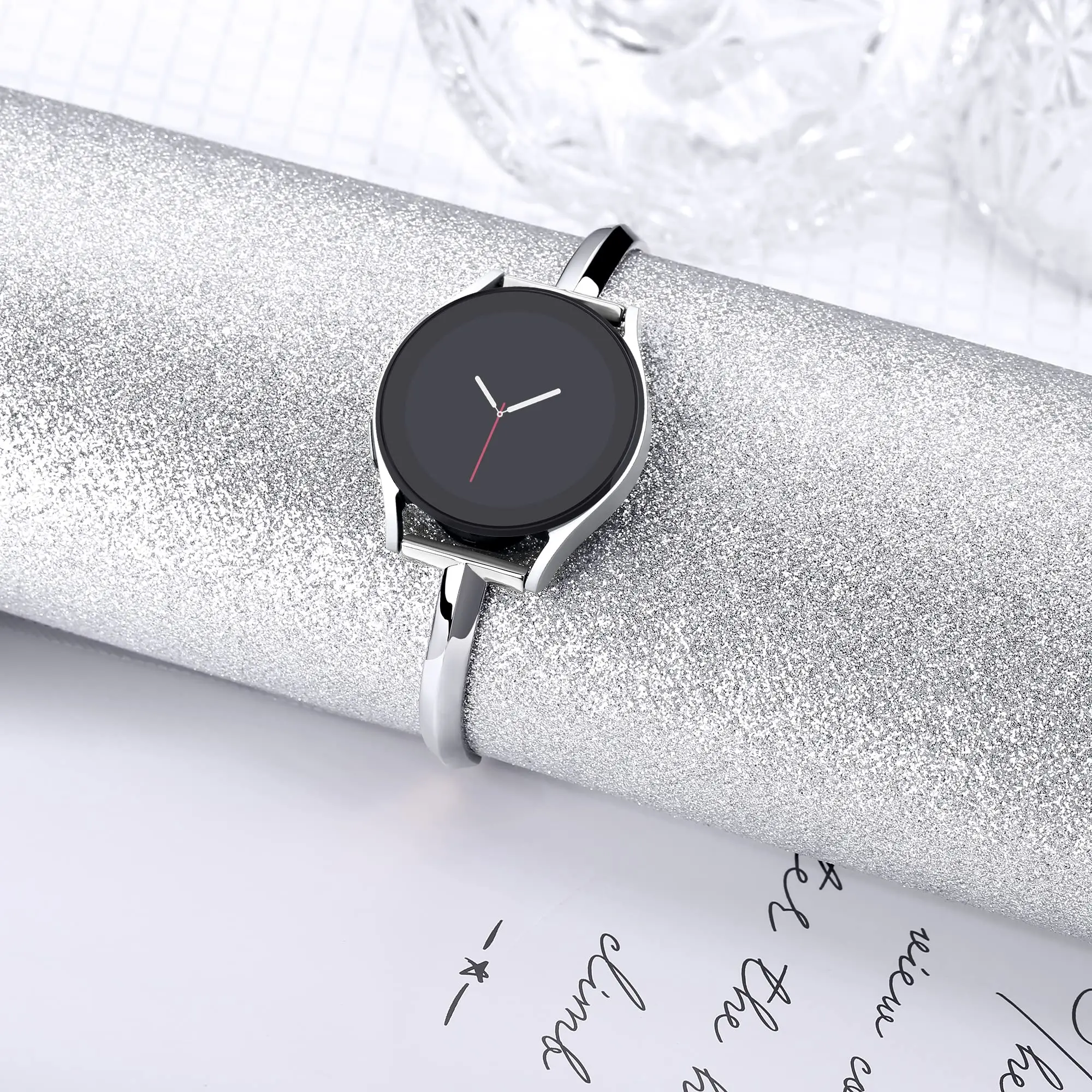 20 22mm Jewelry Strap for Samsung Galaxy Watch 5 pro 45mm 4 40 44mm Metal Chain Woman Correa for Huawei Watch 2 Amazfit Bip Gts2