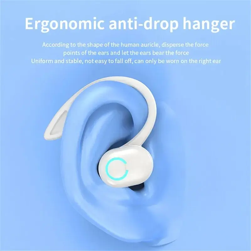 Bluetooth 5.1 Headset Business Wireless Earbuds Earphone Stereo Sport Game Headphone Ear Hook Mini HIFI Bass Noise Cancelling F8