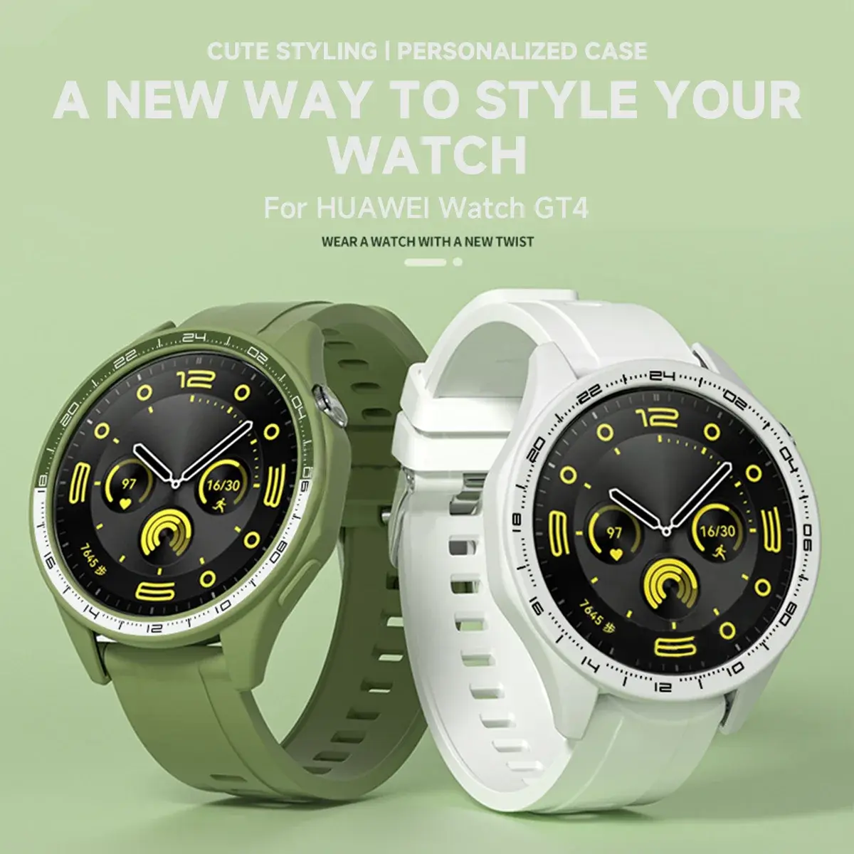 Silicone Case Watchband Soft Bezel Ring Frame Scale Case Protector Shell For Huawei GT4 46mm Bumper Cover GT 4 Band Wristband