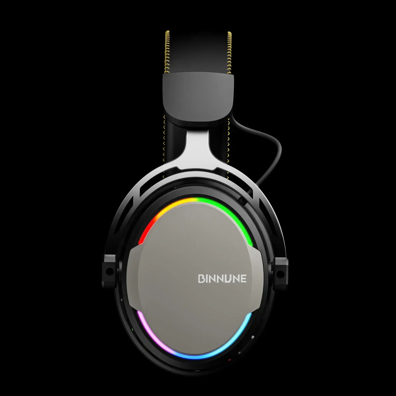BINNUNE RGB Gaming Wireless Headphone with Mic Over-Ear Headphones Bluetooth 5.3 40mm Driver 2.4G/Wireless/Cable RGB Headsets