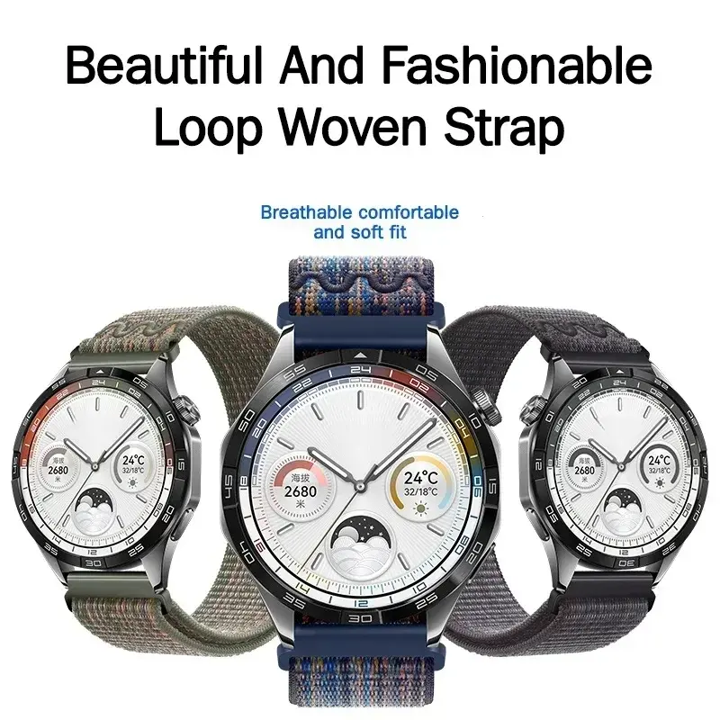 22mm Nylon Watch Strap For Huawei Watch GT 4 GT4 46mm Band Bracelet For Huawei Watch 4 Pro GT3 GT2 GT 3 2 Pro 46mm Watchband