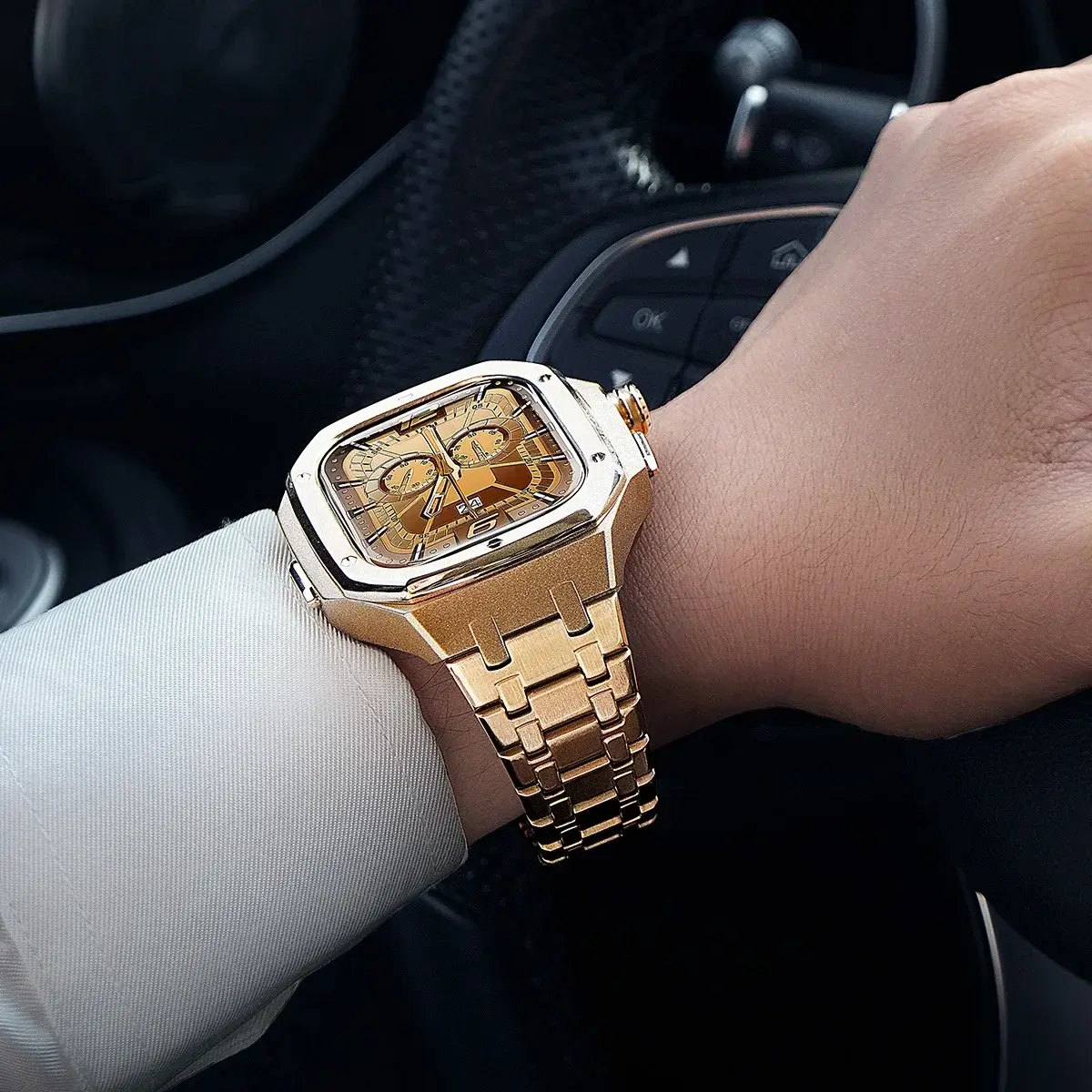 Stainless Steel Strap+Case Luxury Modification Mod Kit for Apple Watch Ultra 2/Ultra 49MM  for IWatch Series 49mm Accessories