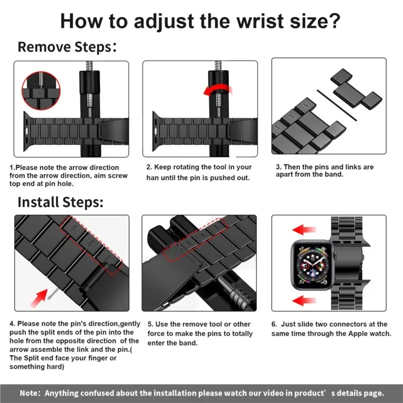 Stainless Steel Strap for Apple Watch Ultra Band 49mm 40mm 44mm 42/38mm 41mm 45mm Bracelet IWatch Series 8 7 SE 6 5 4 WatchBand
