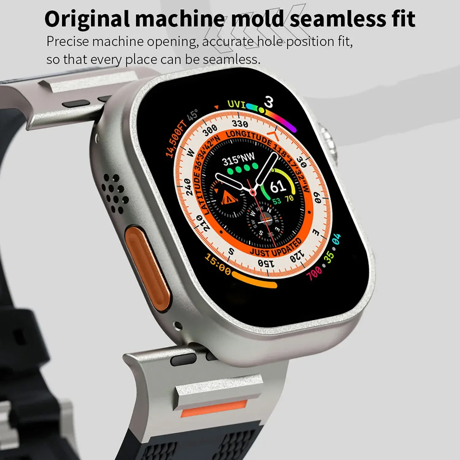 Sports Strap for Apple Watch S10 46mm 49 ultra 42 45 44 40 38mm Men's elastic silicone strap suitable for iWatch 9 8 7 SE 6 4 53
