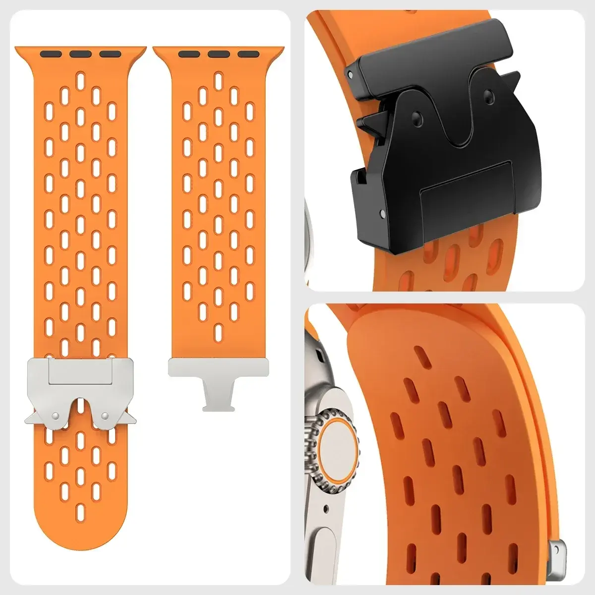 Breathe Silicone Strap for Apple Watch Band s10 46mm 44 45 42mm Correa for IWatch Series 10 9 8 7 6 5 4 SE Ultra 2 49mm Bracelet