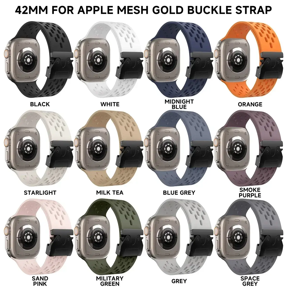 Breathe Silicone Strap for Apple Watch Band s10 46mm 44 45 42mm Correa for IWatch Series 10 9 8 7 6 5 4 SE Ultra 2 49mm Bracelet