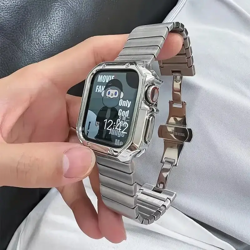 Metal Band For Apple Watch Strap Stainless Steel Watchband For Iwatch Series 10 46mm Ultra 49mm 42/44/45/40mm Business Correa