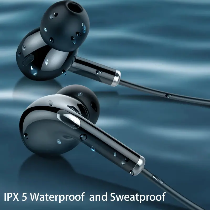 New Style Hanging Neck Sports Wireless Bluetooth Headset Earphone Binaural Running Mini Neck Hanging Music Bluetooth 5.0 In Ear
