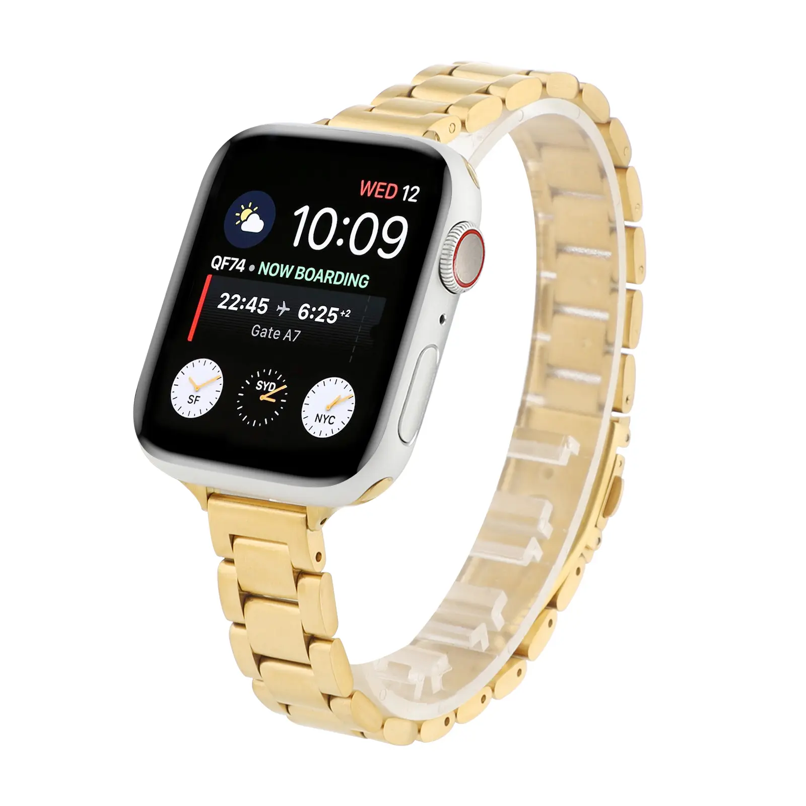 Stainless Steel Link Bracelet for Apple Watch Band 6 7 8 9 SE 49mm 41mm 40mm 45mm 38mm Women Slim Strap iWatch 5 4