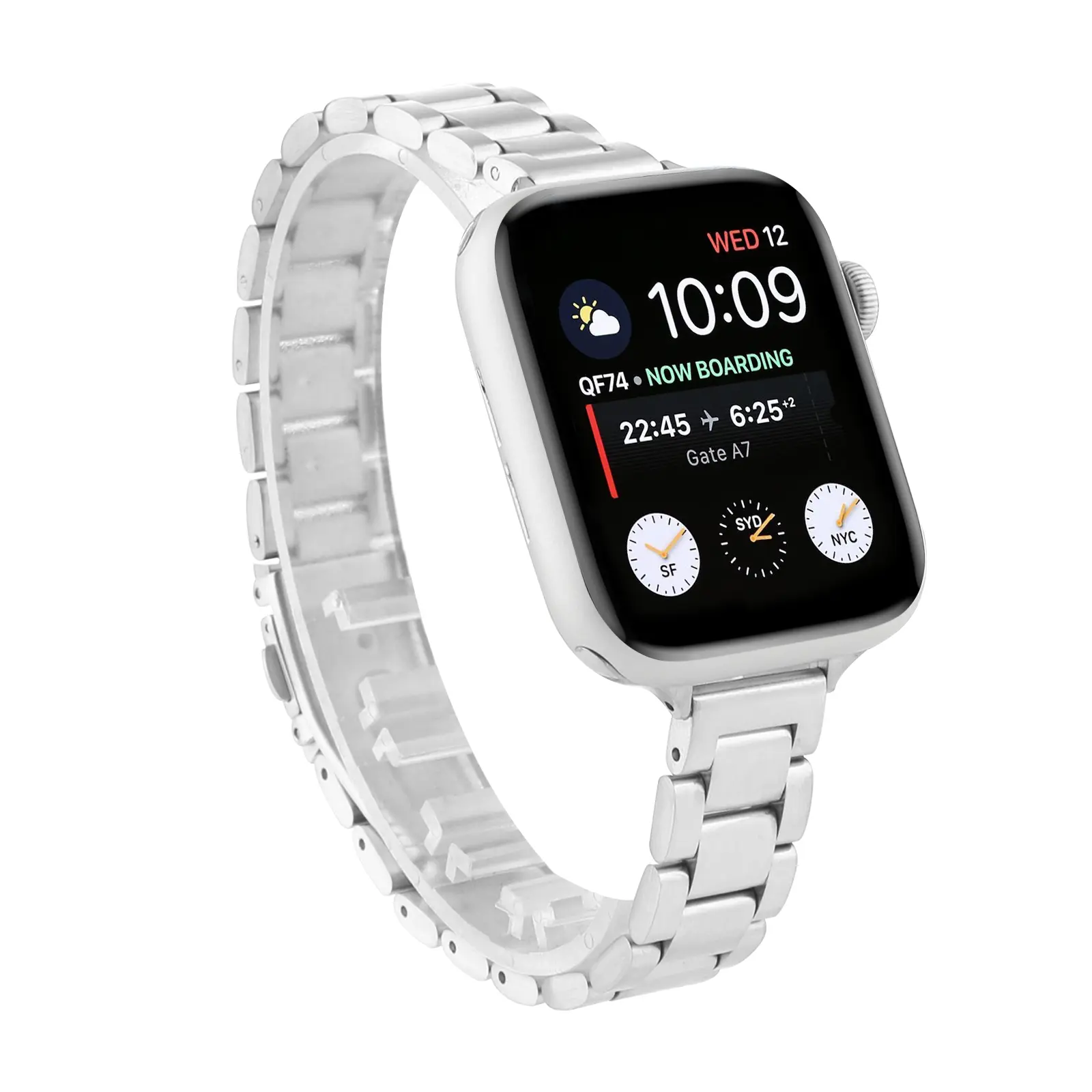 Stainless Steel Link Bracelet for Apple Watch Band 6 7 8 9 SE 49mm 41mm 40mm 45mm 38mm Women Slim Strap iWatch 5 4