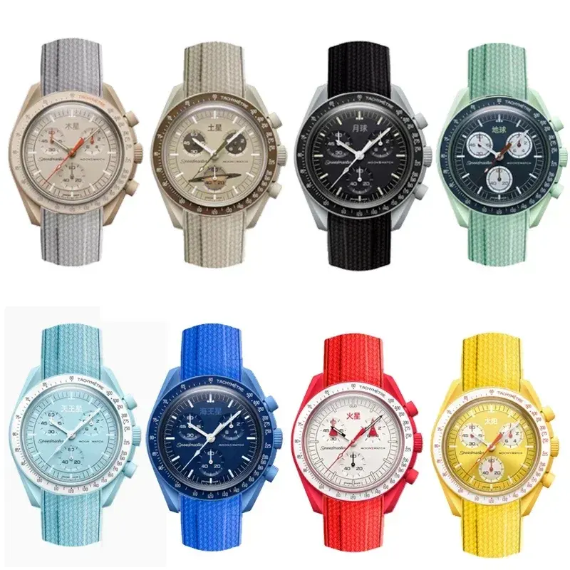 Watch Band for Omega X Swatch Joint MoonSwatch Strap for Seamaster 300 Men Women 20mm Rubber Silicone Curved End Wrist Bracelet