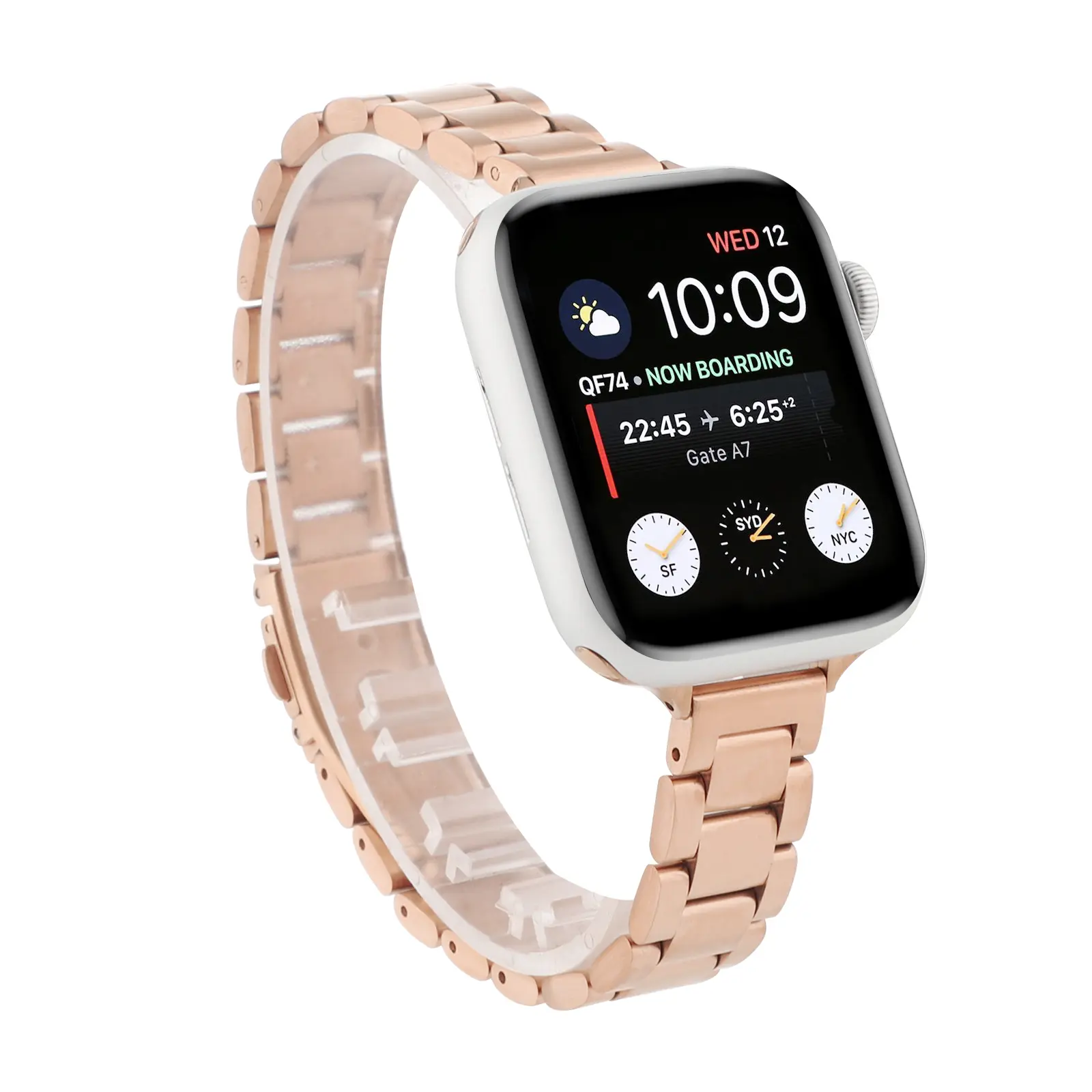 Stainless Steel Link Bracelet for Apple Watch Band 6 7 8 9 SE 49mm 41mm 40mm 45mm 38mm Women Slim Strap iWatch 5 4