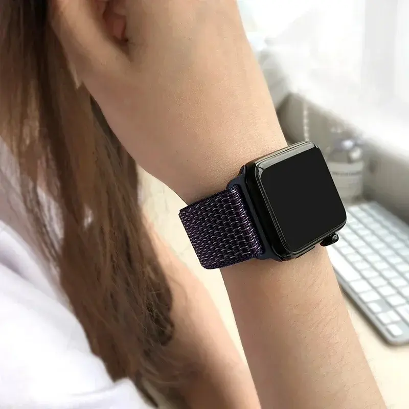 Nylon Strap for Apple Watch Band Ultra 9 8 7 SE 6 5 3 38 42 40 44MM Smartwatch Accessorie Bracelet IWatch Serie 45MM 41MM Correa