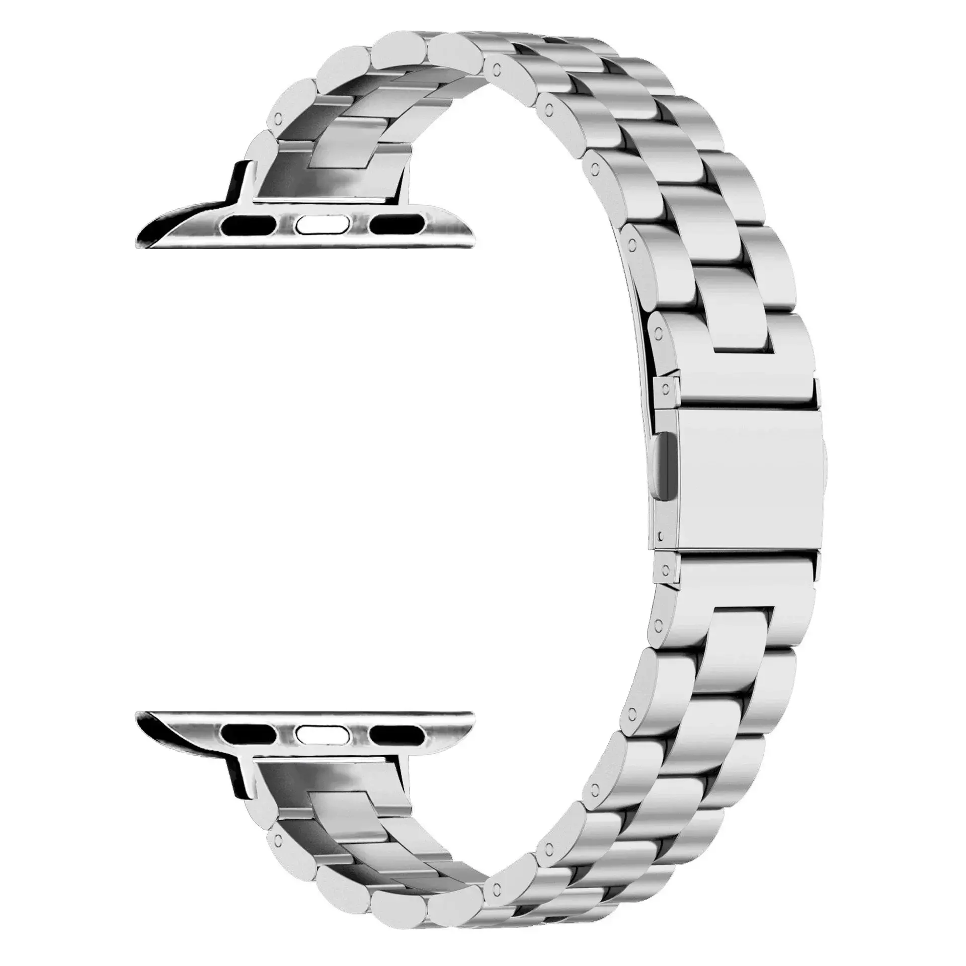 Stainless Steel Link Bracelet for Apple Watch Band 6 7 8 9 SE 40mm 41mm 44mm 45mm 49mm Women Slim Strap for iWatch Accessories