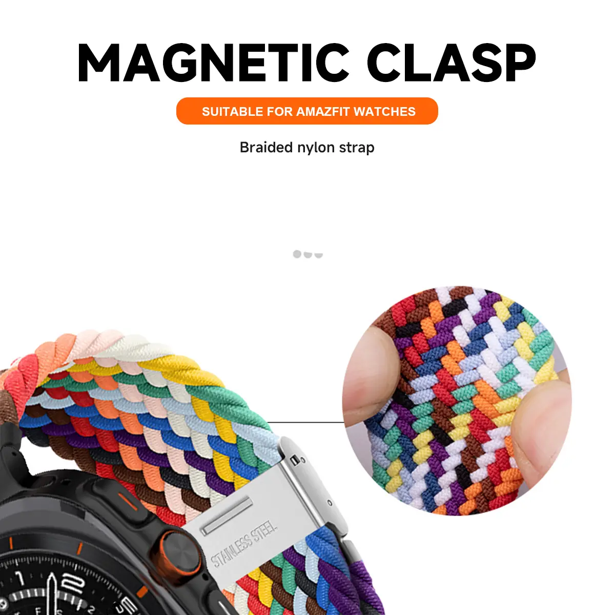 Elastic Braided Strap For Huami Amazfit T-Rex 3 Smart Watch Band Nylon Adjustable Bracelet For Huami Amazfit T-Rex Pro Trex 2
