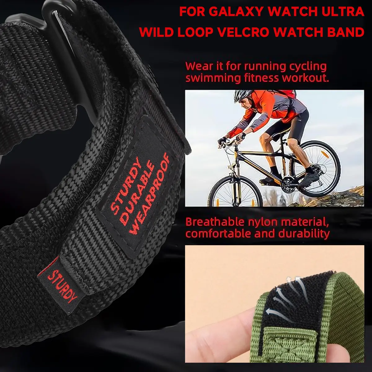 Nylon Strap for Samsung Galaxy Watch 7 Ultra 47mm Band Sport Bracelet Camouflage Watchband For Samsung Galaxy Ultra Accessories