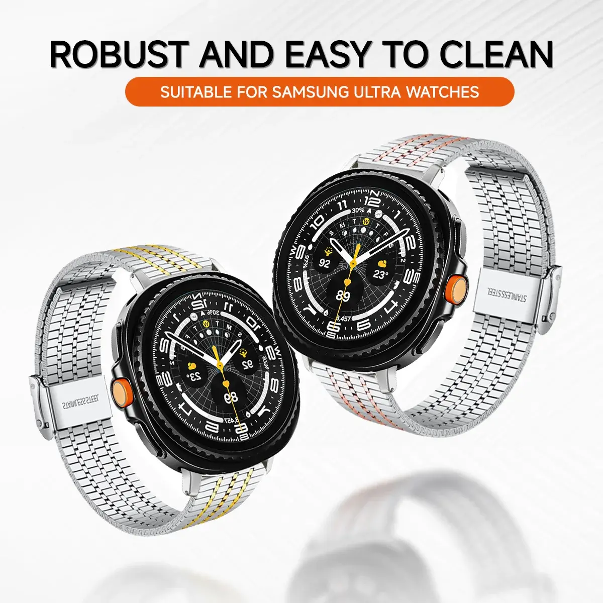 Metal Band for Samsung Galaxy Watch 8 40mm 44mm Ultra 2 Correa Stainless Steel Strap for GALAXY Watch 8 Classic luxury Watchband